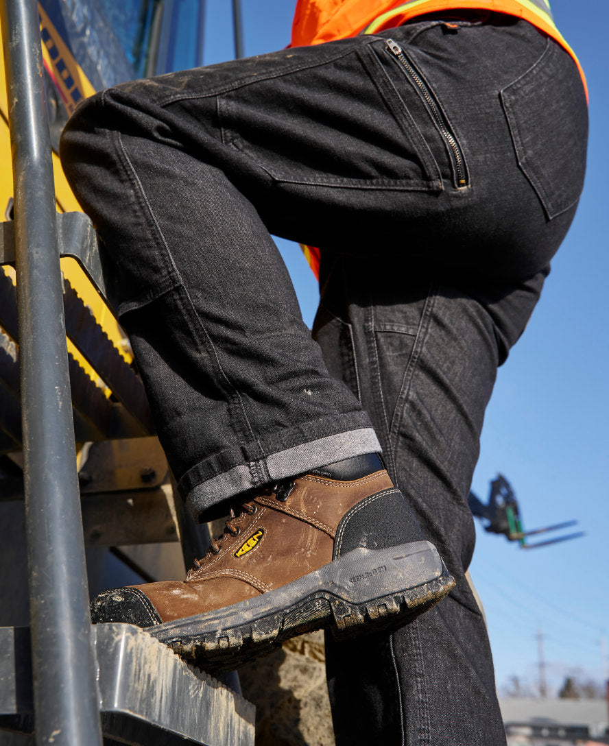 Keen Women's Evanston 6" Waterproof Boot INT MET (Carbon Toe) Bison/Black