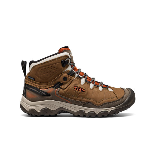 Keen Men's Targhee IV Waterproof Hiking Boot Coyote/Gold Flame