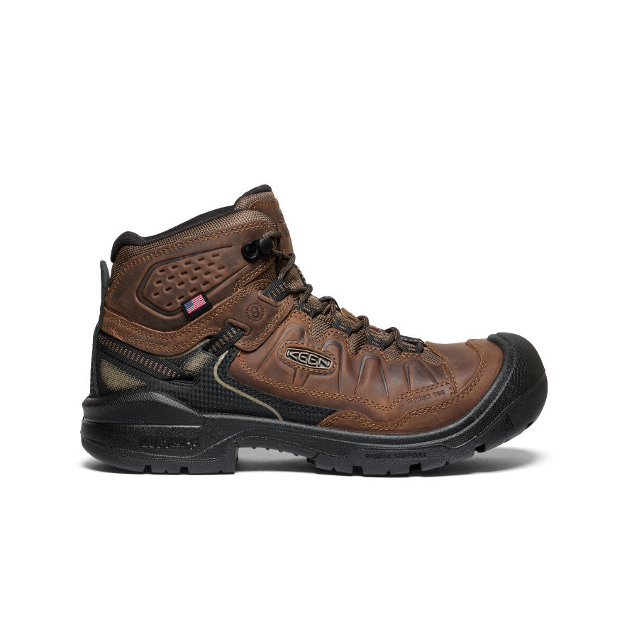 Keen Men's Targhee IV Waterproof Work Boot (Carbon Toe) Dark Earth/Black