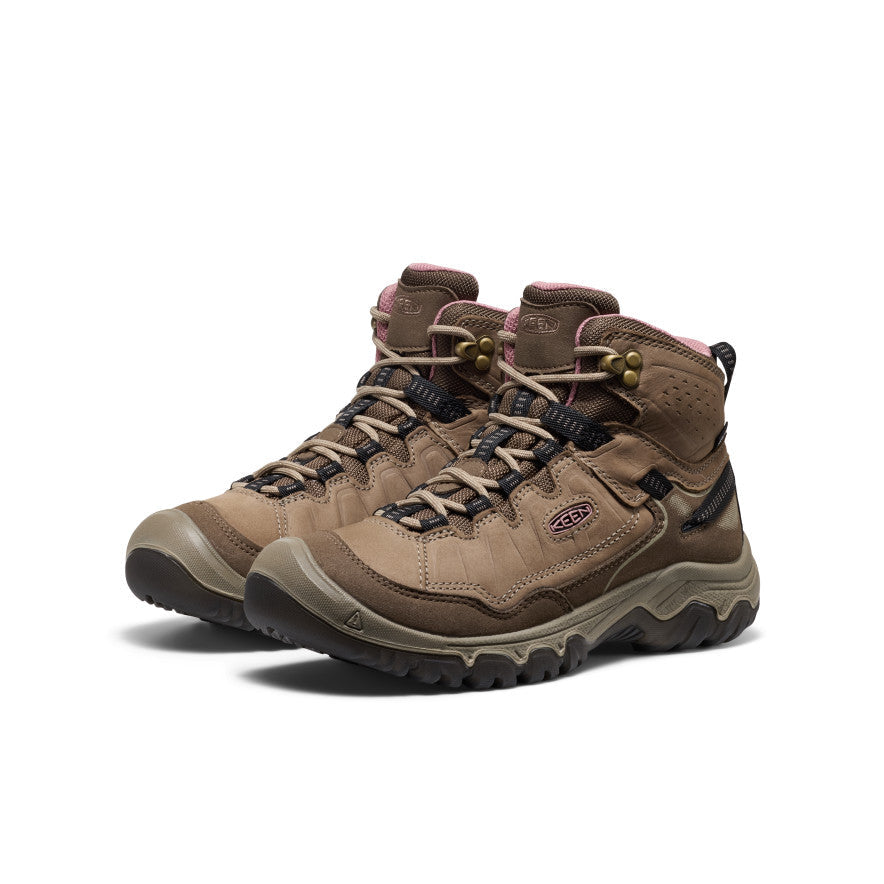 Keen Women's Targhee IV Waterproof Hiking Boot Brindle/Nostalgia Rose
