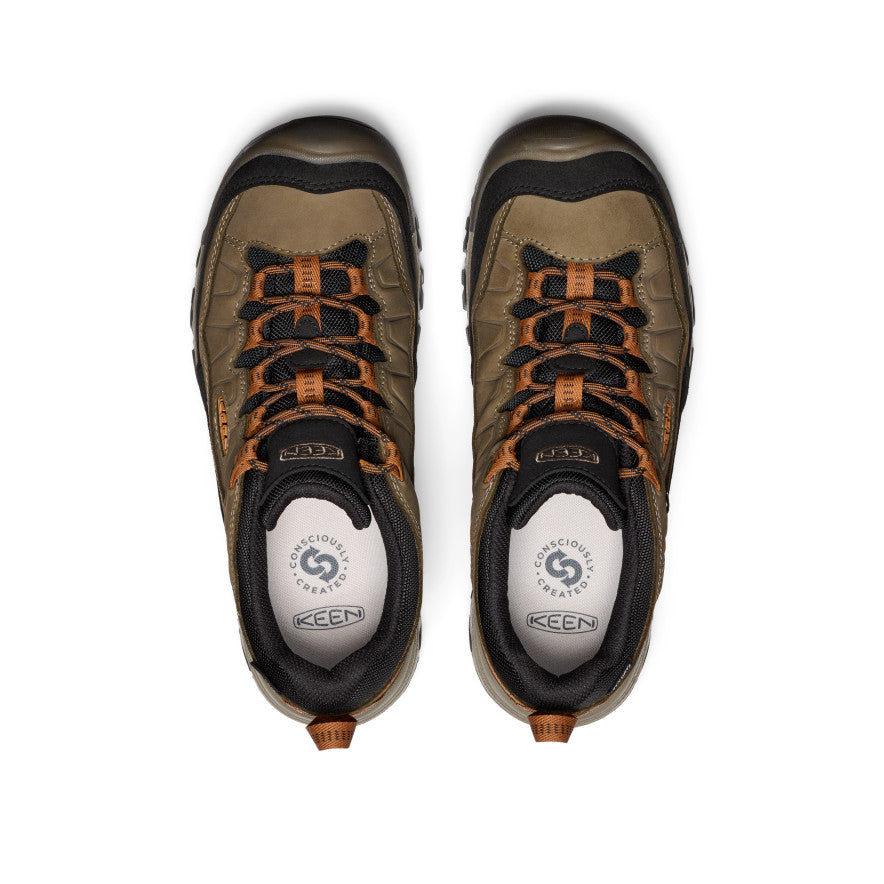 Keen Men's Targhee IV Wide Waterproof Hiking Shoe Sea Turtle/Roasted Pecan