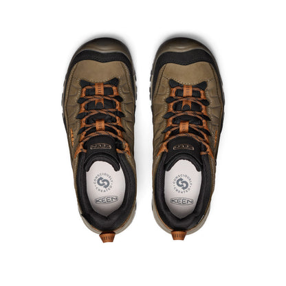 Keen Men's Targhee IV Wide Waterproof Hiking Shoe Sea Turtle/Roasted Pecan