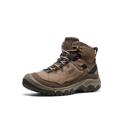 Keen Women's Targhee IV Wide Waterproof Hiking Boot Brindle/Nostalgia Rose