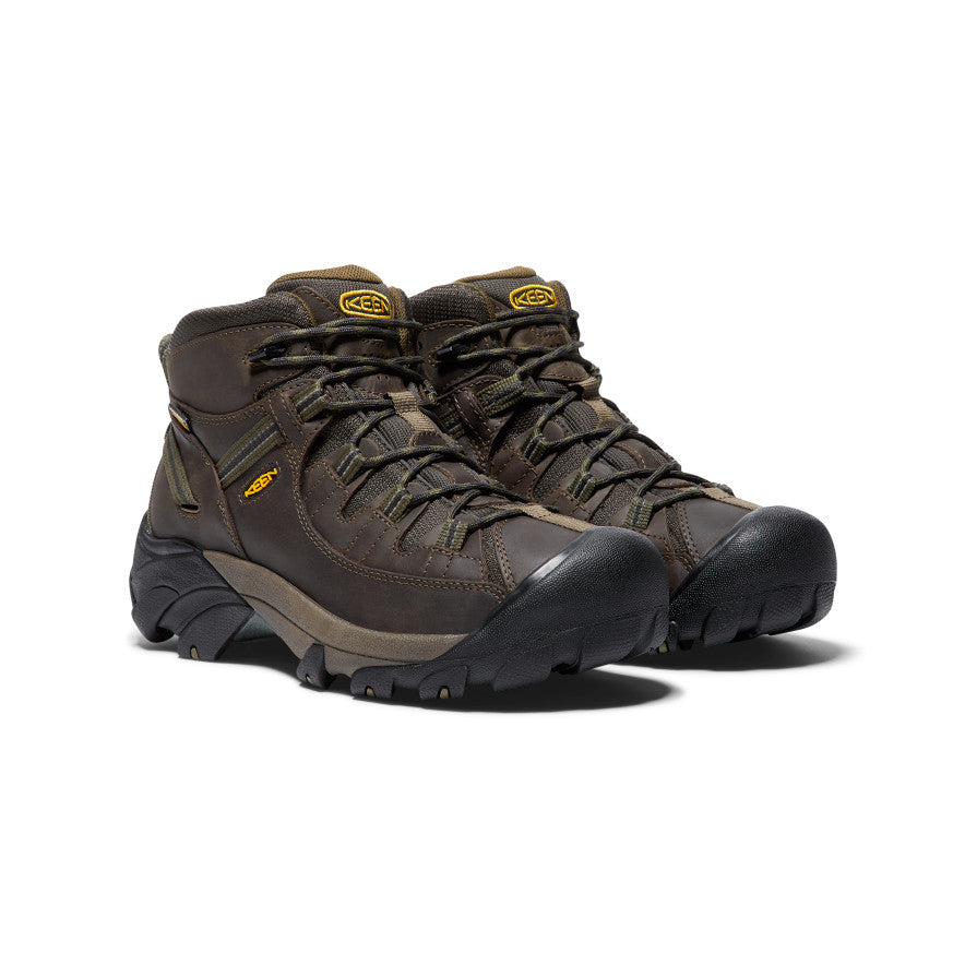 Keen Men's Targhee II Waterproof Mid Wide Canteen/Dark Olive