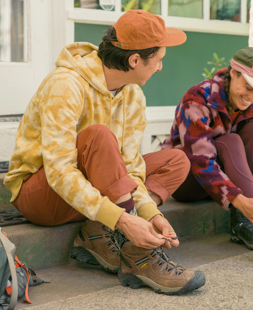 Keen Men's Targhee II Waterproof Mid Wide Shitake/Brindle