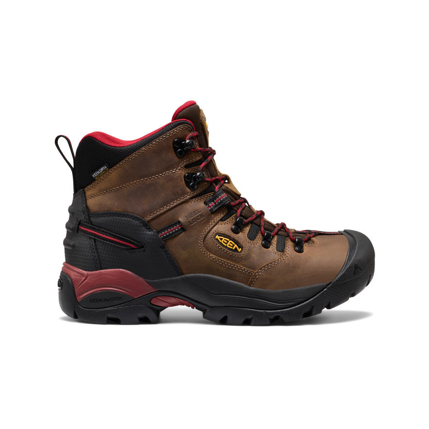 Keen Men's Pittsburgh Energy 6" Waterproof Boot (Carbon Toe) Bison/Black