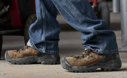 Keen Men's Pittsburgh Energy 6" Waterproof Boot (Soft Toe) Cascade Brown/Black