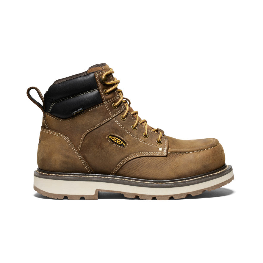 Keen Men's Cincinnati 6" Waterproof 90° Heel Boot (Carbon Toe) Belgian/Sandshell