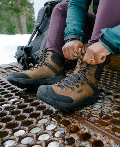 Keen Men's Revel IV Polar Waterproof Boot Bison/Orange Pepper