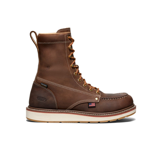 Keen Men's Liberty 8" Waterproof Boot (Carbon Toe) Chestnut/Gum