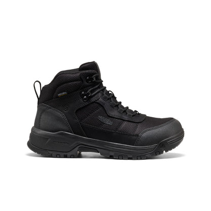 Keen Men's Skokie Waterproof Work Boot (Soft Toe) Black/Black