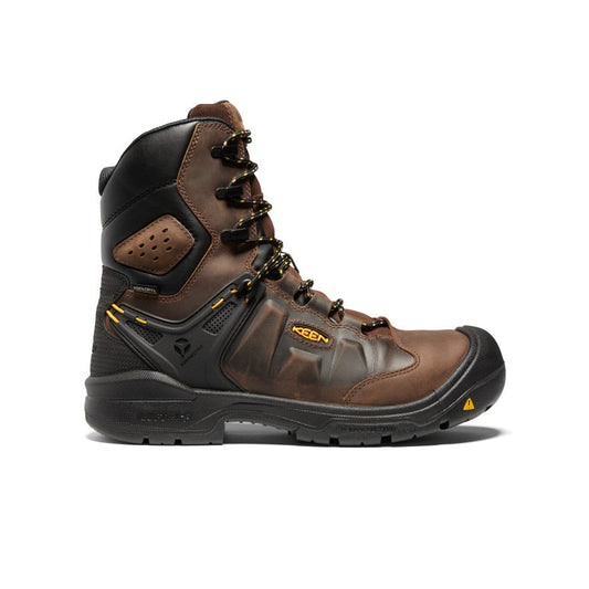 Keen Men's Dover 8" Insulated Waterproof Boot (Carbon Toe) Dark Earth/Black