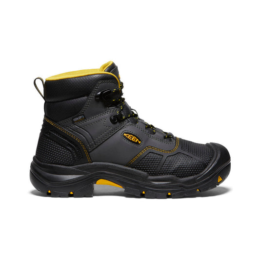 Keen Men's Logandale Waterproof Boot (Steel Toe) Raven/Black