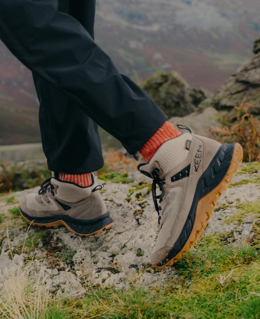 Keen Men's Hightrail Waterproof Wide Hiking Boot Brindle/Oak Buff