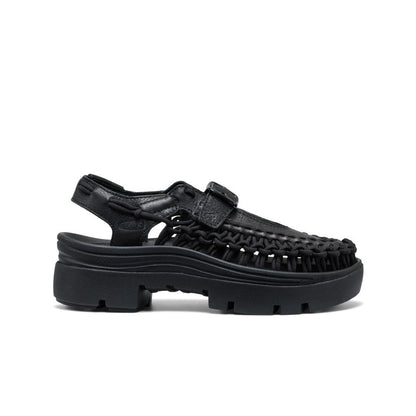 Keen All Gender UNEEK PLT Mary Jane Sneaker Black Smooth Lea