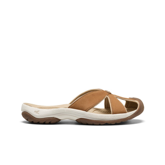 Keen Women's Bali Leather Slide Sandal Chipmunk/Birch