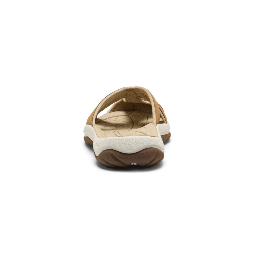 Keen Women's Bali Leather Slide Sandal Chipmunk/Birch