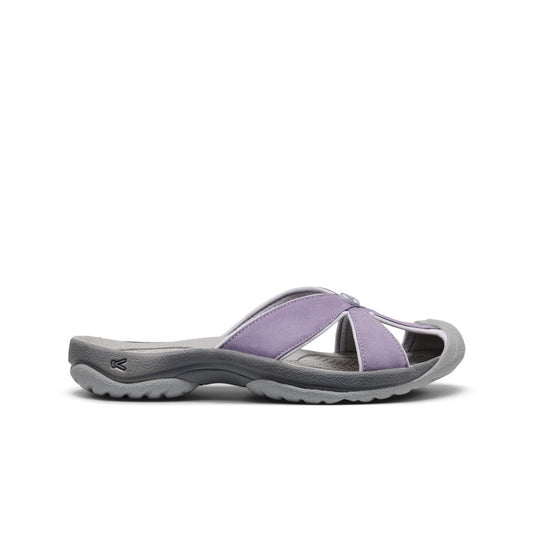 Keen Women's Bali Leather Slide Sandal Purple Haze/Steel Grey