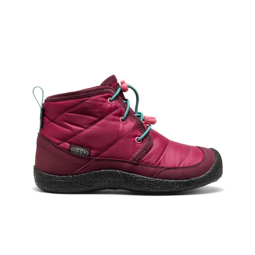 Keen Big Kids' Howser II Waterproof Chukka Beaujolais/Pool Blue