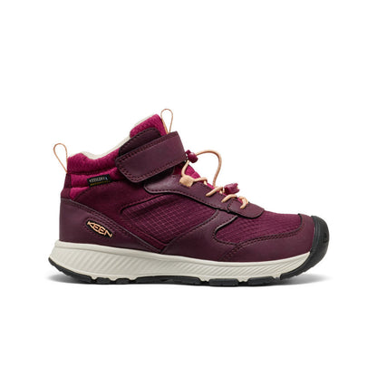Keen Big Kids' Skua Waterproof Boot Fig/Peach Fuzz
