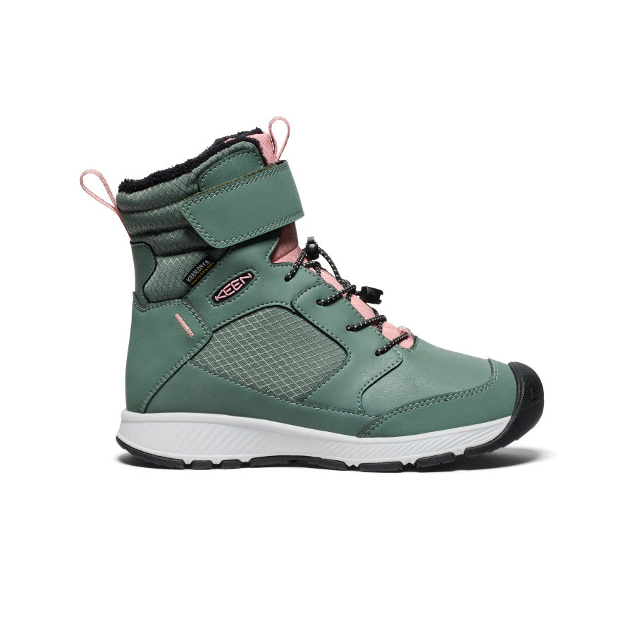 Keen Big Kids' Skua Waterproof Winter Boot Dark Forest/Rose Elegance